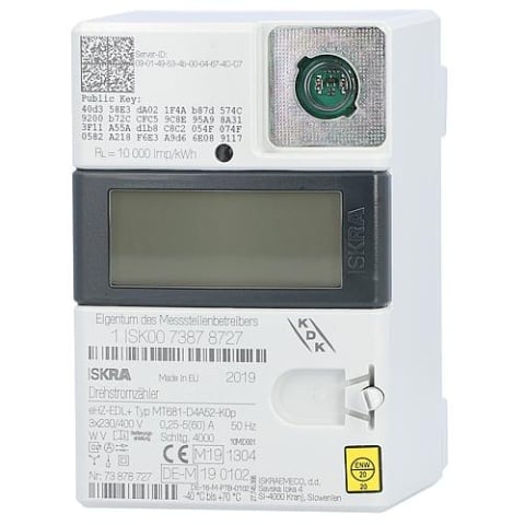 KDK Dornscheidt eHZ draaistroommeter 240560D MID 3x230V/400V, 50Hz, 6(60)A MSB interface, 2 tariefeenheden NIEUW