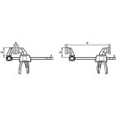 BESSEY Abrazadera monomanual Bessey 300x80mm, EZL30-8 NUEVO