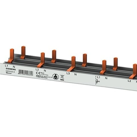 Barra collettrice Siemens, 10mm² 3p/N per AFDD + FI/LS / 1000mm Siemens 5ST3775-0 (55TE) NUOVO