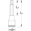 GEDORE Gniazdo wkrętaka 1/2"" Gniazdo sześciokątne z głowicą kulową SW 10.0mm długość 140mm NOWOŚĆ