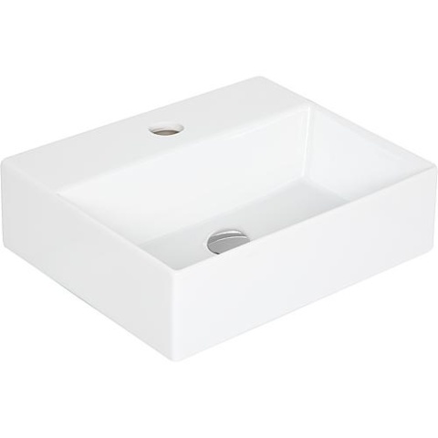 Evenes lavabo Elayla avec trou pour robinet en céramique, blanc 350x130x350mm NOUVEAU