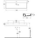 Evenes lavabo Elayla avec trou pour robinet en céramique, blanc 350x130x350mm NOUVEAU