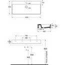 Evenes lavabo Elayla avec trou pour robinet en céramique, blanc 350x130x350mm NOUVEAU