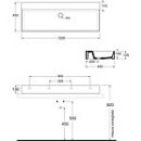 Evenes lavabo Elayla avec trou pour robinet en céramique, blanc 350x130x350mm NOUVEAU