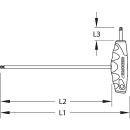 GEDORE offset schroevendraaier met T-greep voor binnen TORX met kogelkop T10x152mm NIEUW