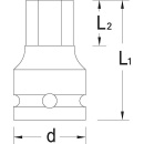 GEDORE schroevendraaier bit 1"", binnenzeskant 24x75mm NIEUW