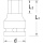 GEDORE schroevendraaier bit 1"", binnenzeskant 24x75mm NIEUW