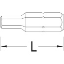 GEDORE bitpakket inbusmaat 2.5mm PU=10 stuks NIEUW