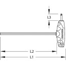 GEDORE wkrętak płaski z uchwytem T gniazdo sześciokątne z końcówką kulistą 4.0x152mm NOWOŚĆ