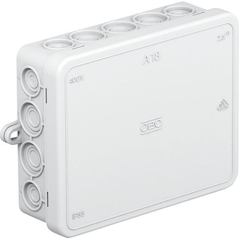 OBO Junction box A18 HxWxD : 115x90x35mm, light grey NEW