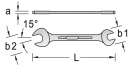 GEDORE double open-end spanner SW 16x17mm NEW