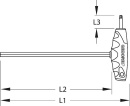 Tournevis dangle GEDORE avec poignée en T six pans creux à tête sphérique 2,0x152mm NEUF