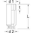 GEDORE schroevendraaier inbus 1"", zeskant, lang, SW 34 lengte 100mm NIEUW