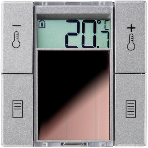 Thermokon SR06 LCD rH 2T+Blind Jung alluminio senza unità di controllo della stanza con temperatura radio + Fe NUOVO