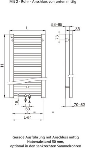 Arbonia Badheizkörper Bagnolino 1770 x 500 MA RAL 9016 7738320708 NEU