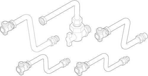 Anschlussrohre für Vaillant-Installation 7747380724 NEU