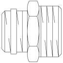 OVENTROP screw-in connecting piece, straight G 1/2 ET x G 3/4 ET, brass, nickel-plated 1028161 NEW