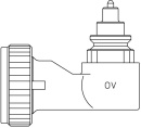 Adaptateur coudé OVENTROP pour vanne HK des deux côtés connexion par serrage, blanc 1011452 NOUVEAU