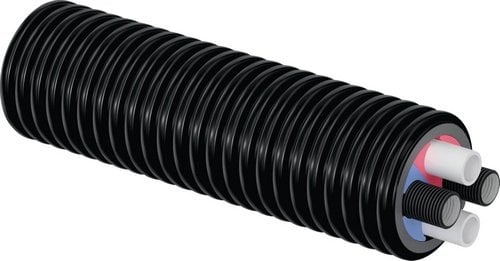 Uponor Ecoflex Thermo Twin HP 32mm PE-Xa PN6 95 C, 140mm OD, with 2 empty pipes 10938947738336360 per metre NEW