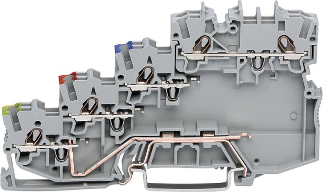 Regleta de bornes para iniciador de 4 conductores WAGO 2000-5417 PU: 50 unidades NUEVO