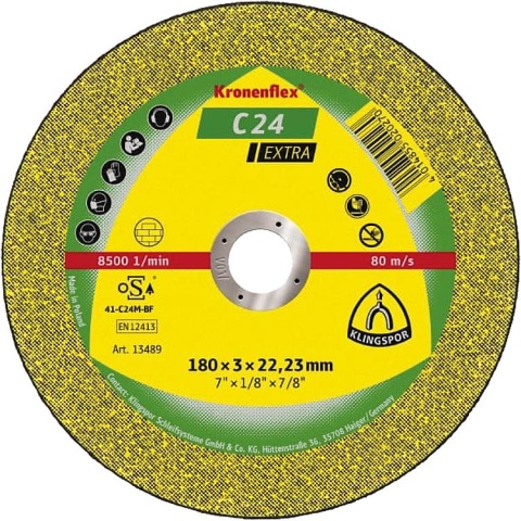 Disco da taglio Klingspor a manovella 125x2,5x22,23mm NUOVO