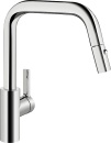 KWC Sink mixer Luna E pull-out spout Projection 215 mm...