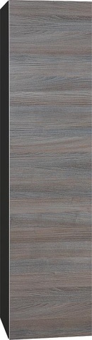 Evenes Armario alto ELA con cierre suave Cuerpo negro smt - frente gris robinia, 400x1600x350mm NUEVO