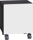 Evenes pedestal móvil ELA cuerpo negro smt - frente blanco alto brillo, 400x400x350mm NUEVO