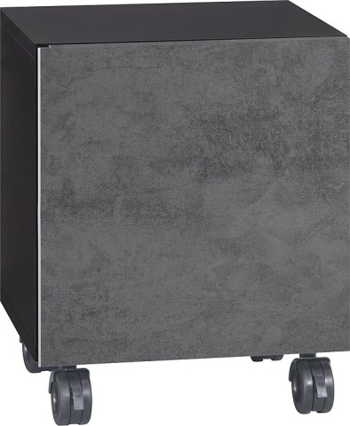 Evenes piedistallo mobile ELA corpo nero smt - frontale cemento scuro, 400x400x350mm NUOVO