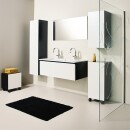 Evenes meuble sous-vasque + lavabo en céramique série ELA corps noir smt façade décor béton foncé, 610x420x510mm NOUVEAUTÉ