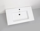 Mueble de baño Evenes + lavabo de cerámica serie ELA cuerpo negro smt frente decoración gris robinia, 910x420x510mm NUEVO