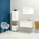 Monoblocco Evenes + lavabo in ceramica serie ELA corpo bianco smt fronte decoro grigio robinia, 1210x420x510mm NUOVO