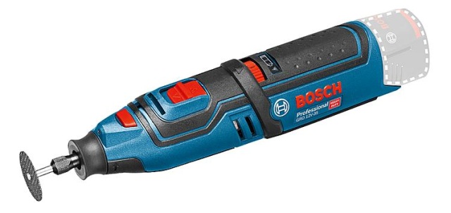 Bosch rotatiegereedschap 12V GRO12V-35 zonder accu en oplader in koffer en accessoires NIEUW