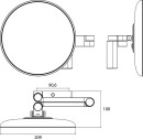 emco LED-Wandkosmetikspiegel evo, 5-fach Vergrößerung D: 209mm, Doppelgelenkarm NEU