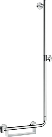 barre de douche Unica Comfort hansgrohe 1100mm blanc/chrome avec panier, droite NEUF