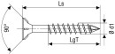 SPAX tornillo de cabeza plana acero inoxidable A2 rosca parcial T-Star Plus Ø4.5x80mm, PU 100 piezas NUEVO