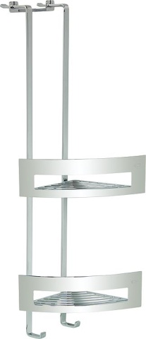 emco deurreksysteem 2 chroom met 2 verschuifbare hoekmanden, 184,5x703x195mm NIEUW