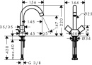 hansgrohe 2-uchwytowa bateria umywalkowa Logis Projection...