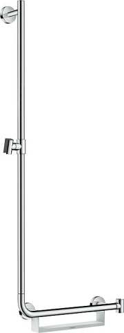 barre de douche Unica Comfort 1100mm blanc/chromé avec panier, gauche NEUF