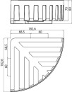 emco hoek wandmand systeem2 chroom, onzichtbare bevestiging BxHxD: 182,6x80x182,6mm NIEUW