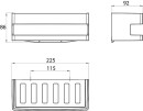 emco corner wall basket system 2 chrome, indirect wall mounting WxHxD: 185x81x185mm NEW