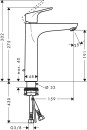 hansgrohe bateria umywalkowa 190 Focus 159 mm projekcja...