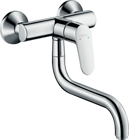 hansgrohe bateria zlewozmywakowa ścienna Focus M41 z obrotową wylewką wysięg 261 mm chrom NOWOŚĆ