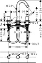 hansgrohe 3-gats wastafelmengkraan Logis Projection 109...