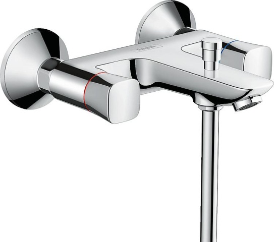 hansgrohe Logis Mezclador bimando de superficie para bañera Proyección 197 mm cromo NUEVO