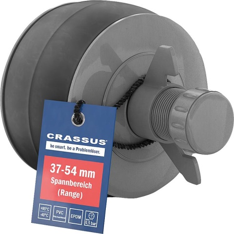 Tappo rapido Crassus CSV 50 PVC, Clamp. 37-54mm EPDM/PVC, PN 0,5 bar NUOVO