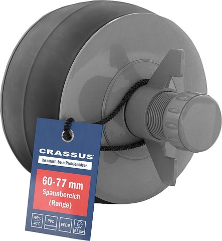 Tappo rapido Crassus CSV 70 PVC, campo di serraggio 60-77mm EPDM/PVC, PN 0,5 bar NUOVO