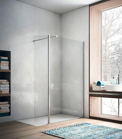 Evenes Walk-In Glasduschwand Eloa 2.0 675-690mm,H:1950mm+300mm Klapp- teil, gesamt 990mm, Sigla 6mm NEU