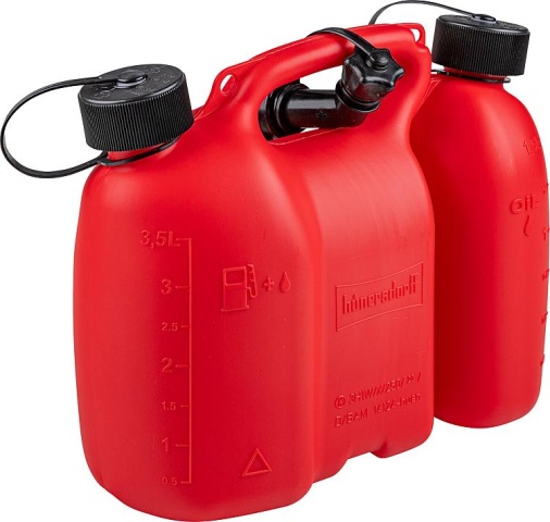 Hünersdorff double canister Profi plastic, 3+1,5l, red 804000 NEW