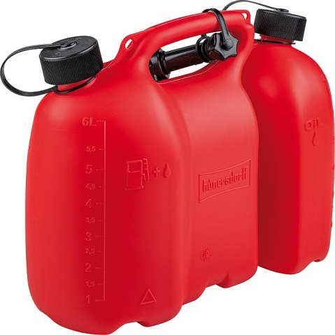 Hünersdorff double canister Profi plastic, 6+3,5l, red 805000 NEW